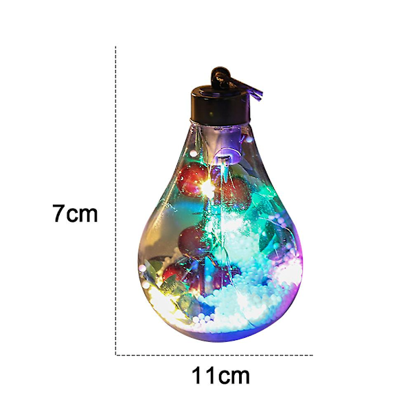 Julkula med LED-ljus, transparent, julgranshänge, lysande