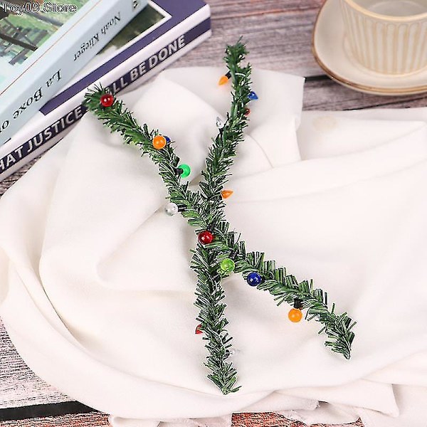 Ny stil 1:12 Dukkehustjulelys Striper Miniatyr DIY Dekorativ For Dukkehjem Juledekorasjon Omtrent 25cm (B)