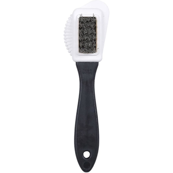 2 stk. Kvalitets Nubuck og Semsket Multifunksjonell 4-sidig Rengjøringssko Børste, Messingbust 15,5*4,5*2,8cm