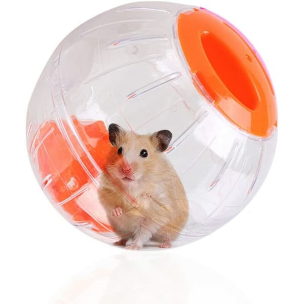 HANBING Hamster Träningsboll, Hamster Träningsboll, Hamster Fitness , Hamsterboll, 4,7 tum Hamster Mini Running Ball Runt litet husdjur (orange)