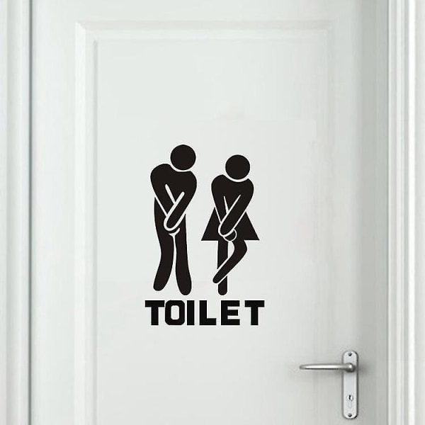 Tee itse Irrotettava Mies Nainen Kylpyhuone WC Kylpyhuone Wc Kyltti 2kpl