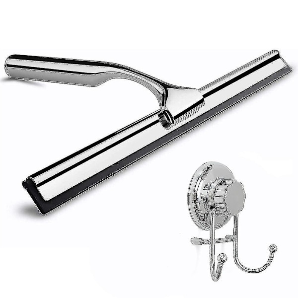 Rustfrit Stål Vindue Squeegee Med Udskiftelig Viskerblad
