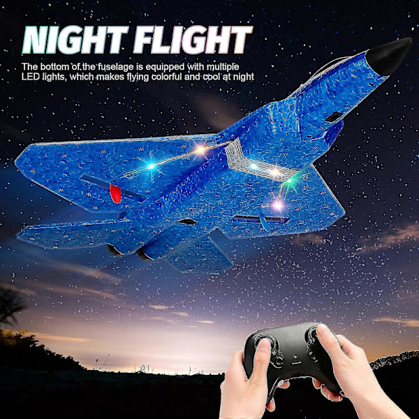 Flygplan 2.4g Fjärrkontroll Flygplan Raptor Helikopter Flygplan Fjärrkontroll Epp Skumplan Barnleksaker G（SU 57 1 Batteri2）
