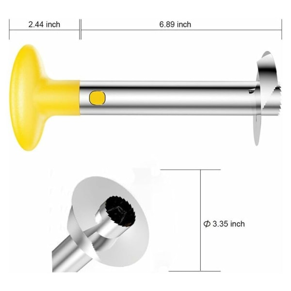 Ananas-skalare i rostfritt stål för hushåll och kök med vasst blad för
