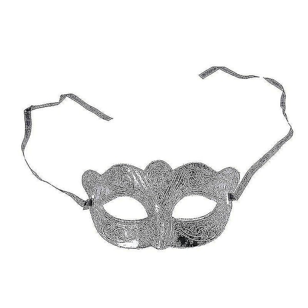 Retro Miesten Halloween Antiikki Hopea Kulta Venetsialainen Mardi Gras Naamiojuhlan Pallomaski (Hopea)