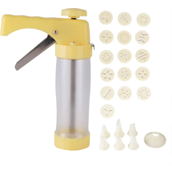 Kagepresse Maker Biscuit Gun Kit Bagefremstilling Kageglasur Mousse Konditorbrød Form Bageudstyr Dekorationsværktøj Tilbehør