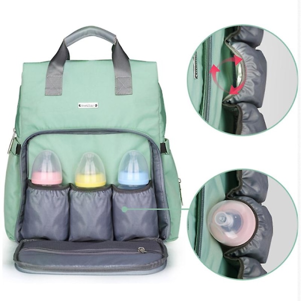 Ryggsäck Maternal and Baby Travel Bag Multifunktionell Vattentät med stor kapacitet (lila)