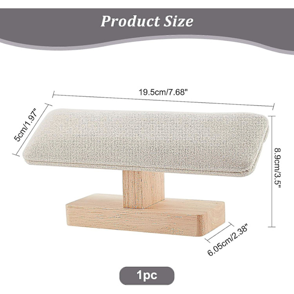 Træur armbåndsdisplaystativ, T-bar armbånd halskæde smykkedisplaystativ armbåndsholder kunstig ruskind smykkearrangørholder armbåndstårn stativ displays