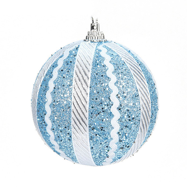 8cm Julgranskulor Julgransdekoration Långvarig Hängande Julgranskulor Ornament (Blå)
