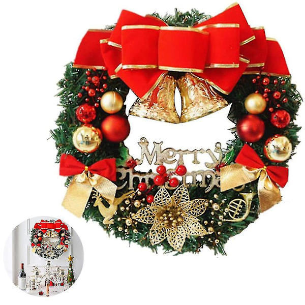 Juldekoration Kreativ Juldörrkrans Juldekoration Julgirlang Kransar 30cm