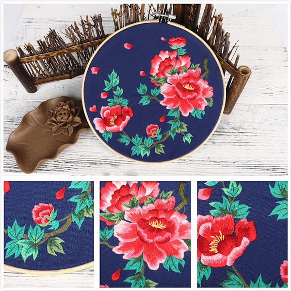 Broderi diy handgjord - grön skärm dold jade