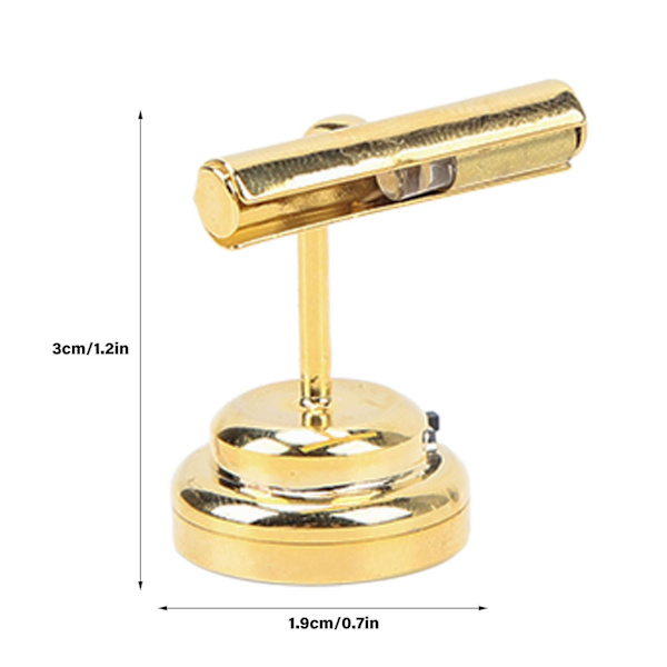 Dockhus Miniatyr Vägglampa Mini Led Dockhus Vägglampa Med Batteri För 1/12 Dockhus Möbler Dekoration Guld