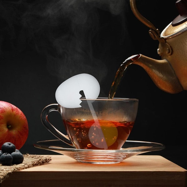 Te-sil, te-infuser for løs te, kreativ silikon te-sil for alle kopper, BPA-fri, høy temperaturbestandighet