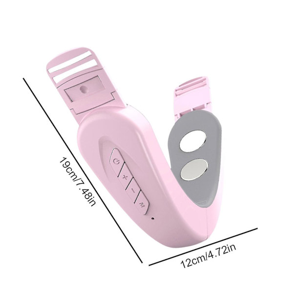 Dubbelhaka Reducer, Elektrisk V-formad Ansiktsformande Ansiktslyftningsmaskin Massager Vibration Dubbelhaka (Buzzermodell, Vit)