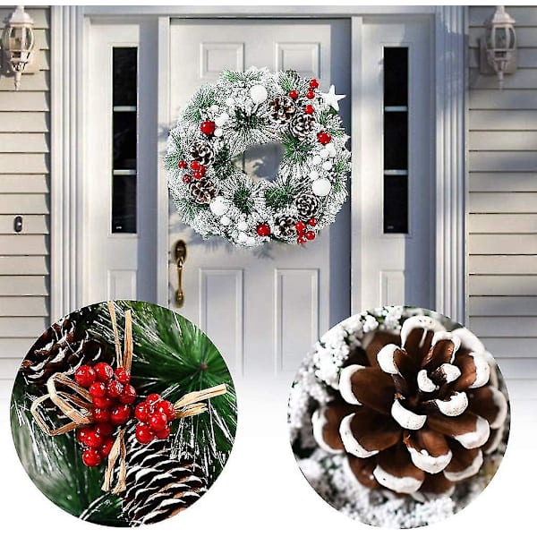 Ny Julkrans Höst Dörrdekoration Handgjord Dörrkrans Blommig Tomte Dekoration God Jul Dekorationer Kompatibel Med Hemmet