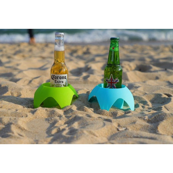 Rantalomatarvikkeet, rantahiekkaaluset juomakuppitelineet (monivärinen, 5 pakkaus) 5 dollarin pakkaus Rantalomatarvike Turtleback hiekkalasinaluset juoma Cu