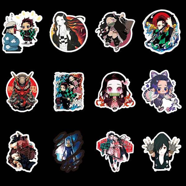 50 st vattentäta anime-graffitidekaler för skateboard, bagage, gitarr, bil