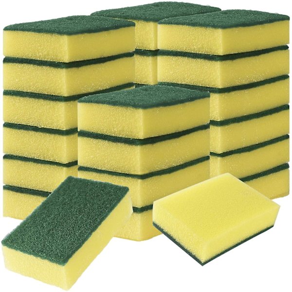 24 st disktrasor, repfria skursvampar med slipdyna, 3,94\"X 2,8\"X 1,2\" dubbelsidiga disktrasor