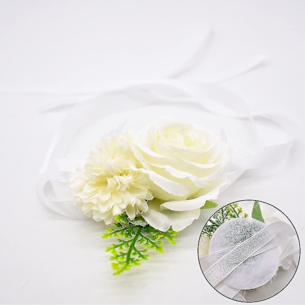 5 stk Brude Kunstig Håndleddsblomst, liten Frisk Håndleddsblomst For Bryllup