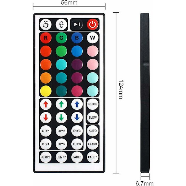 DC 12V IR trådlös fjärrkontroll för fjärrstyrning av 5050 3528 RGB LED-remsor -(En huvudanslutning)