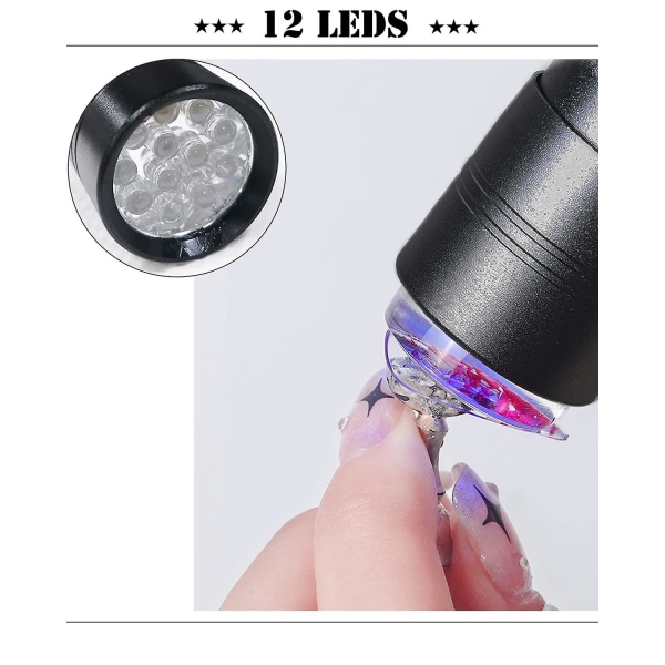 Mini Uv Light negletørker for negler, Mini Uv Led neglelampepresser med silikonhode, bærbar liten