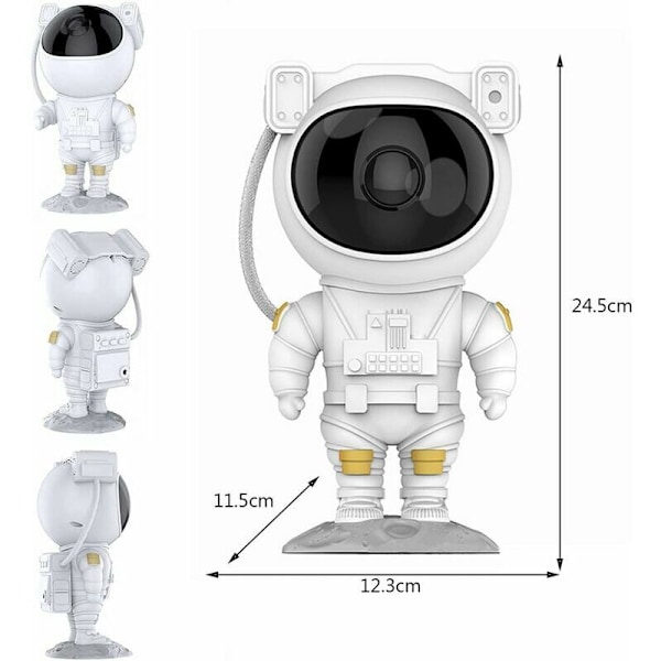 Astronaut Projektionslampa Robot Stjärnhimmel LED Projektionslampa med Fjärrkontroll och Timer Heminredning Jul Sovrumsdekoration