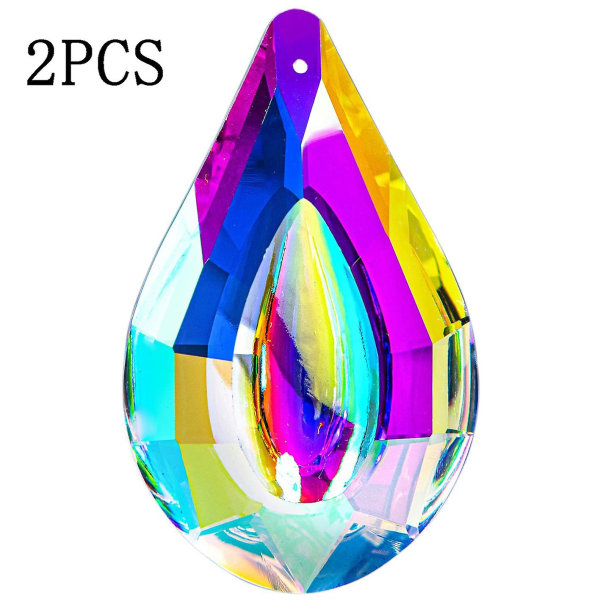 Sateenkaaririipus kristalli, pisaran muotoinen prisma verho valaistus riipus hääkristalli riipus