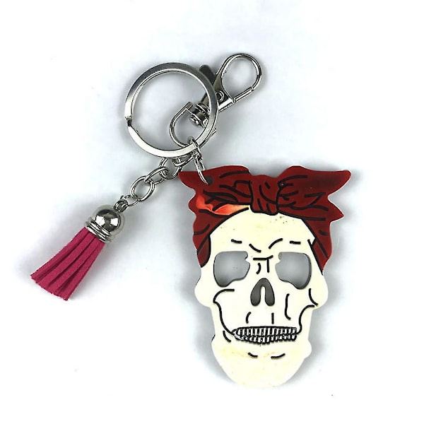 Halloween Skelett Nyckelring Resin Form Glänsande Skalle Ansikte Hänge Silikon Form