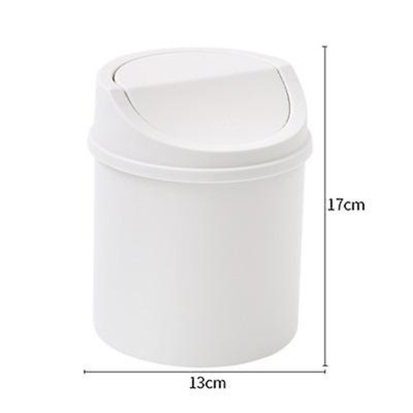 Økonomisk svinglokk søppelbøtte Mini bord søppelbøtte Kreativ mote skrivebord søppelbøtte bøtte Mini rist-lokk små søppelbøtter med plastlokk Stue