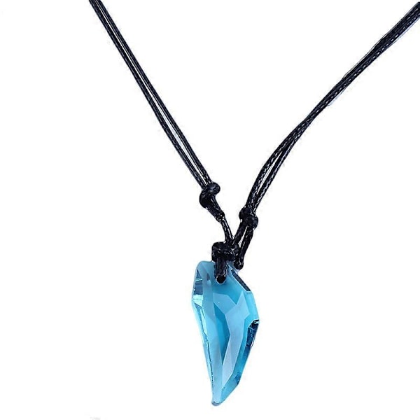 Österrikisk Kristallhalsband Vargtand Hänge Kedjor Långt Läder Herr Smycken Halsband Par Halsband Gåva Glas