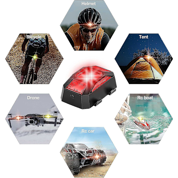 Drooni Strobe-valot FAA-vastaisen törmäyksen estävä valaistus Yölentovalot 4 värillä DJI Mini 3 Pro/Air 2S/Mini 2/Mavic Air 2/Mavic Mini/Mavic