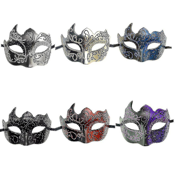 Karneval/påske-dag Cosplay Maske Romersk Maske Menn Horror Maskerade Maske Halloween Rekvisitter (sølv)