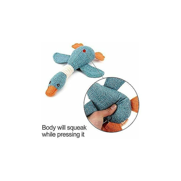 Pentu koiran lelu peli rekvisiitta interaktiivinen pehmo koira villihanhen muotoinen lelu pehmeä sininen lahja yllätysversio 32cm