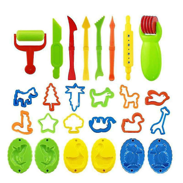 26pcs/set Kid Play-doh Tool Set Dough Mould Mold Toy Cutter Modelling Craft Gift（A）