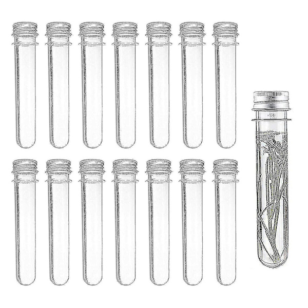 15 Pak Plastprøveglas Transparent Prøveglas Med Skruelåg 40ml
