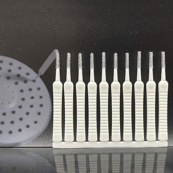 Duschmunstycksrengöringsborste, 20 st multifunktionella nylon miniklyftduschmunstycksborste, anti-igensättning, för mobiltelefonhål, tangentbord, duschmunstycke