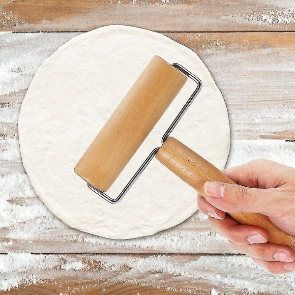 Deigbakerrullesett Trekjevle Baking Kjøkkenverktøy for bakverk, tortilla, pizza, kjeks og mer
