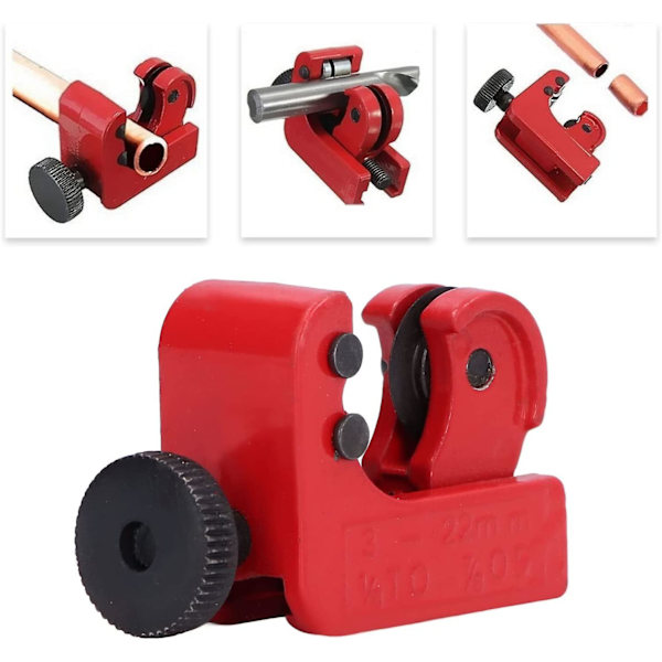 Mini rørskærer, Mini rørskærer, 3-22mm (1/8in-7/8in) Blød kobber aluminiumlegering stålrørskærer værktøj til bilrør, rørskærere