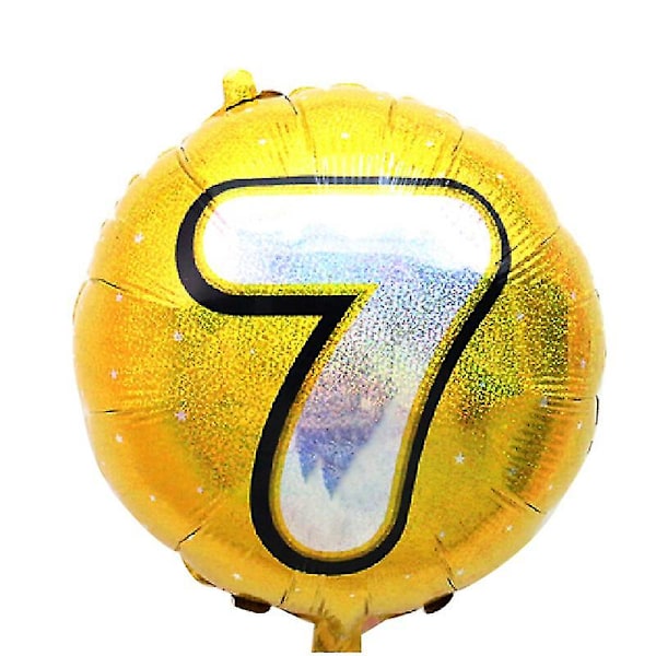 Nummer 7 Heliumfolie Ballonger Födelsedag Nummer Ballonger 7 För Bröllopsårsdag Dekoration (guld)