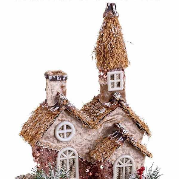 Julgranskula Multifärgad Naturlig Polyfoam Hus 20 x 16 x 28,5 cm