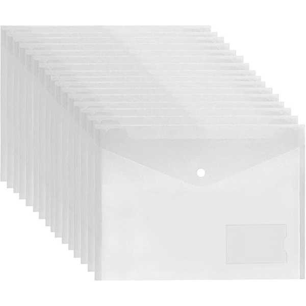 Genomskinliga plastfickor A4-30 pack plastmapp Dokumentfickor Filer plånböcker