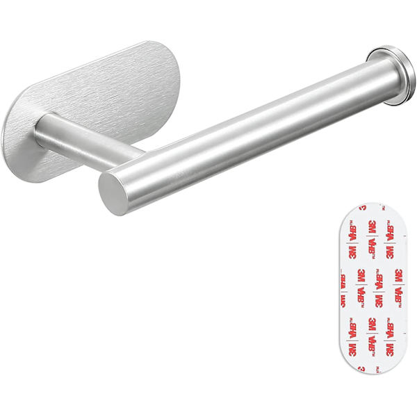 Selvklæbende toiletrulleholder til badeværelsesopgradering, moderne klæbende toiletrulleholder i børstet nikkel, 304 rustfrit stål hængende TP til
