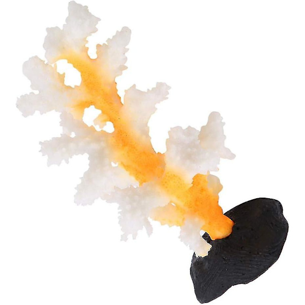 Realsitisk Kunstig Korall Akvarium Kunstig Silikon Simulering Korallplante Fiskedam Landskapsforming Ornament For Akvarium Dekorasjon (gul)