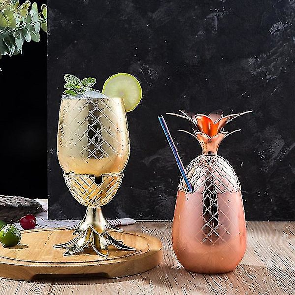 Ananas Cocktailglass Metallkopp Moskva Mule Kopp DIY Vinglass Hjemmedekorasjon Bartilbehør