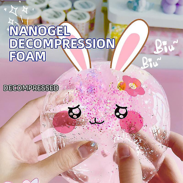 DIY Afstressende Nano-Lim Homemade Blæsebobler Håndlavet DIY Materiale (Grøn)