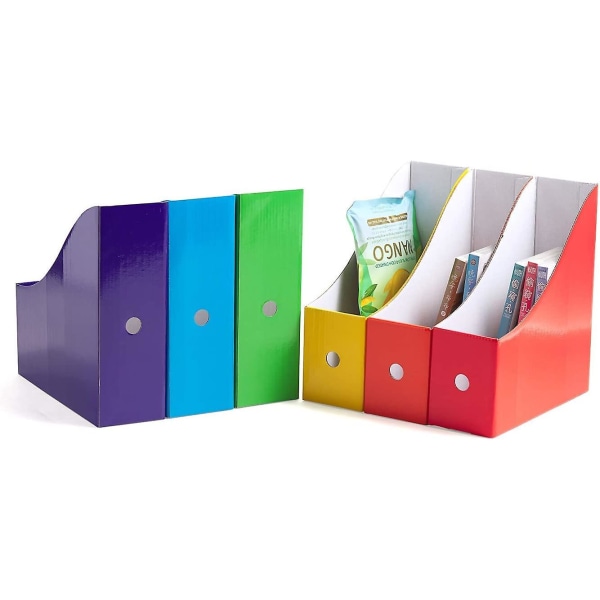 Magasinfilholder, mappeholder, magasinholder, bokbinger, sett med 12, flerfarget (5 farger sett 5）