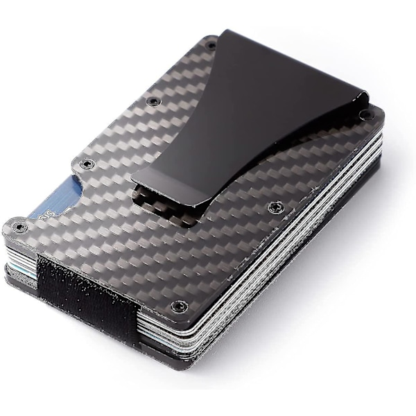 Carbon Fiber Credit Card Holder Rfid Blocking With Metal Money Clip