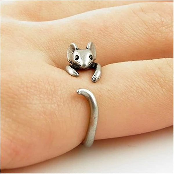 CRAFTSMAN og Creative Rat Menn og Kvinner Ringer Mote Retro Dyr Ring Tilbehør Legering Smykker Hele Unik Personlighet