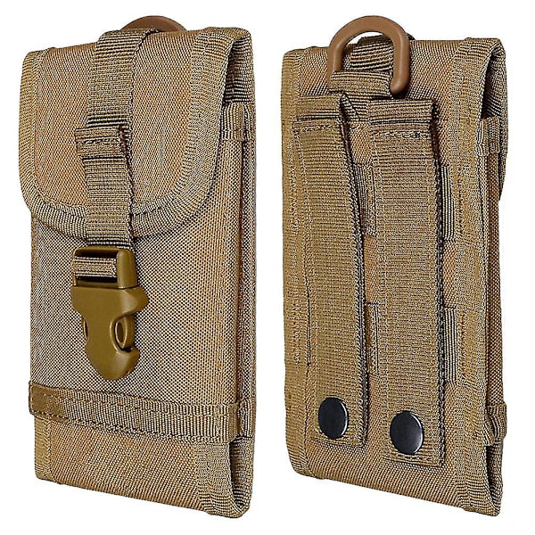 5,5 Tums Mobiltelefonfodral Utomhusträning Hållbart Fodral Midjeholster Väska (Khaki)