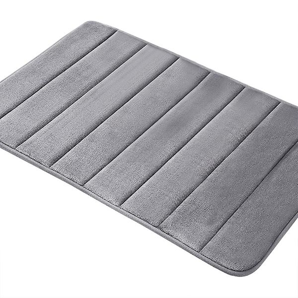 Tvättbar halkfri absorberande minnesskum badmatta - 43*61cm - Grå